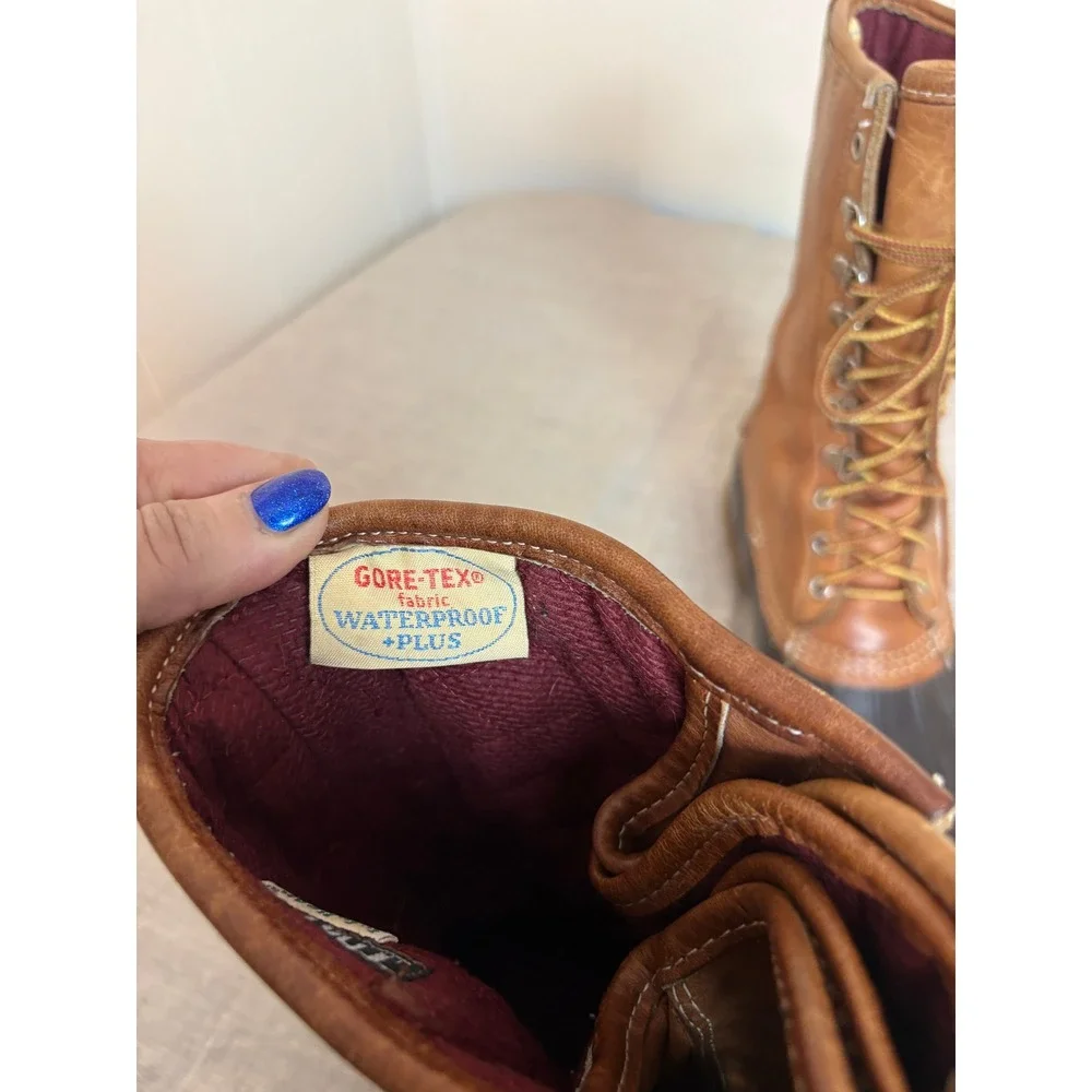 L.L. Bean Bean Boots Mens 10 Brown Gore-Tex Thinsulate Insulated Duck Boots USA